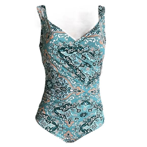 Jantzen Surplice Maillot One-Piece Swimsuit - Picture 3 of 6